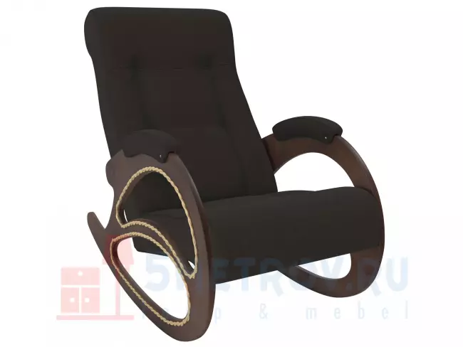 Кресло качалка Мебель Импэкс Кресло-качалка Матера, венге/коричневый (экокожа) 890, 1040, 600