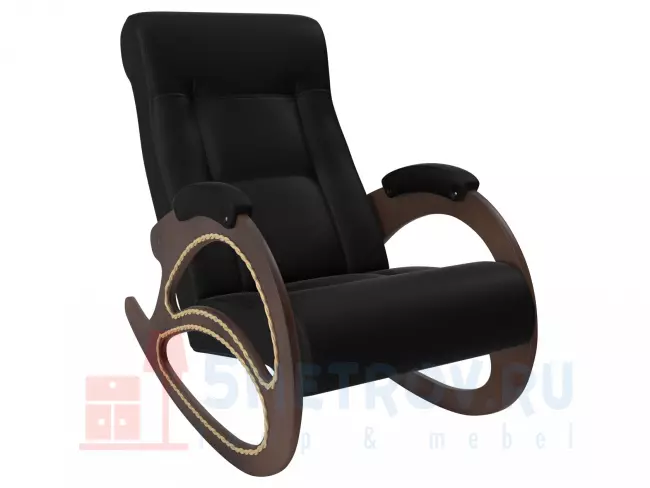 Кресло качалка Мебель Импэкс Кресло-качалка Матера, венге/коричневый (экокожа) 890, 1040, 600