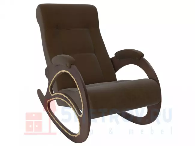 Кресло качалка Мебель Импэкс Кресло-качалка Матера, венге/черный (экокожа) 890, 1040, 600