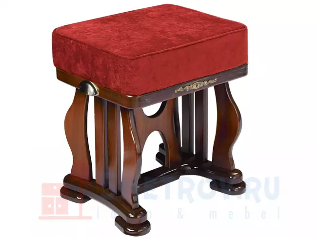 Банкетка Мебелик Банкетка "Джульетта" / орех, ткань бордовая Орех / Ткань бордовая, 500, 350, 450