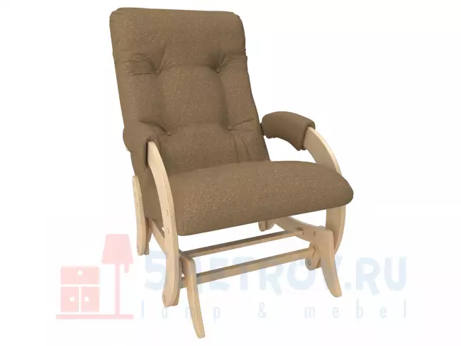 Кресло качалка Мебель Импэкс Кресло-глайдер Бергамо, дуб шампань/бежевый (экокожа) 960, 890, 600