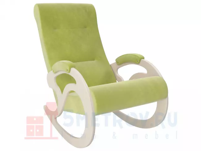 Кресло качалка Мебель Импэкс Кресло-качалка Блуа, дуб шампань/зеленый (велюр) 890, 1080, 600