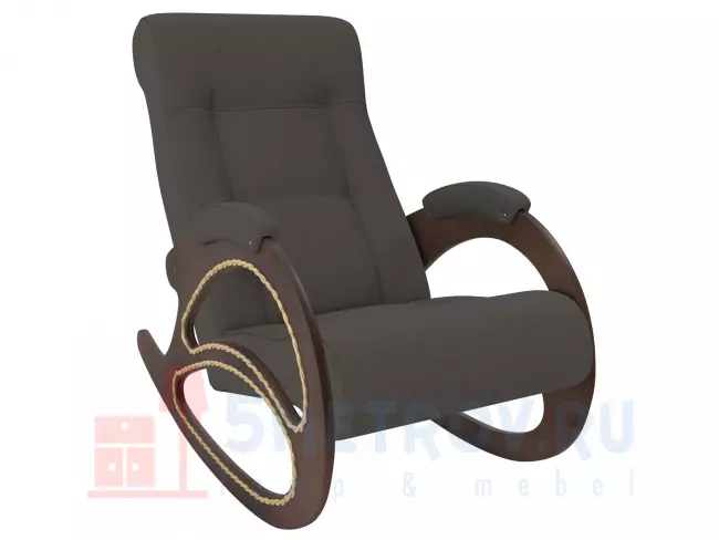 Кресло качалка Мебель Импэкс Кресло-качалка Матера, венге/коричневый (велюр) 890, 1040, 600