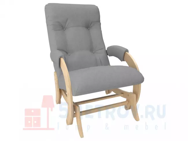 Кресло качалка Мебель Импэкс Кресло-глайдер Бергамо, дуб шампань/песочный (рогожка) 960, 890, 600