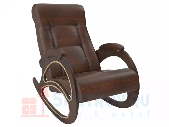 Кресло качалка Мебель Импэкс Кресло-качалка Матера, венге/коричневый (велюр) 890, 1040, 600