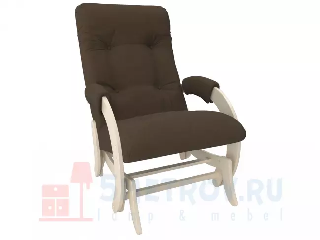 Кресло качалка Мебель Импэкс Кресло-глайдер Бергамо, дуб шампань/бежевый (экокожа) 960, 890, 600