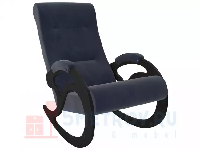 Кресло качалка Мебель Импэкс Кресло-качалка Блуа, венге/коричневый (велюр) 890, 1080, 600
