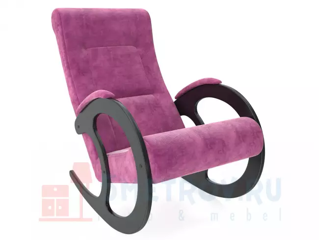 Кресло качалка Мебель Импэкс Кресло-качалка Блуа КР, венге/серебристый (велюр) 890, 1030, 580