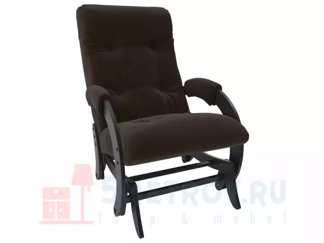 Кресло качалка Мебель Импэкс Кресло-глайдер Бергамо, дуб шампань/антрацит (велюр) 960, 890, 600