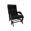 Кресло-глайдер Бергамо, венге/черный (экокожа)