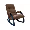 Кресло-качалка Бергамо, венге/коричневый (велюр)