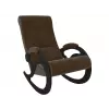 Кресло-качалка Блуа, венге/коричневый (велюр)