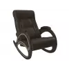 Кресло-качалка Матера, венге/коричневый (экокожа)