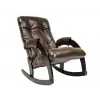 Кресло-качалка Бергамо, венге/антик крокодил (экокожа)