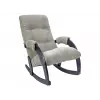 Кресло-качалка Бергамо, венге/серебристый (велюр)