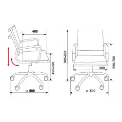 Бюрократ CH-993-Low [Золотая ткань-сетка] Кресла руководителя