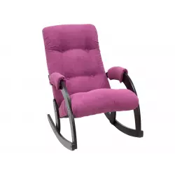 Мебель Импэкс Кресло-качалка Бергамо, венге/коричневый (экокожа) Кресла качалки