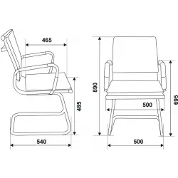 Бюрократ CH-993-LOW-V [Иск. кожа красная] Офисные стулья