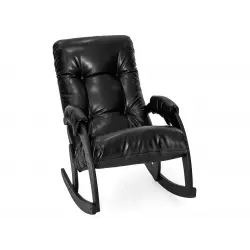 Мебель Импэкс Кресло-качалка Бергамо, венге/антрацит (велюр) Кресла качалки