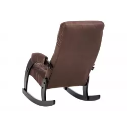 Мебель Импэкс Кресло-качалка Бергамо, венге/коричневый (велюр) Кресла качалки