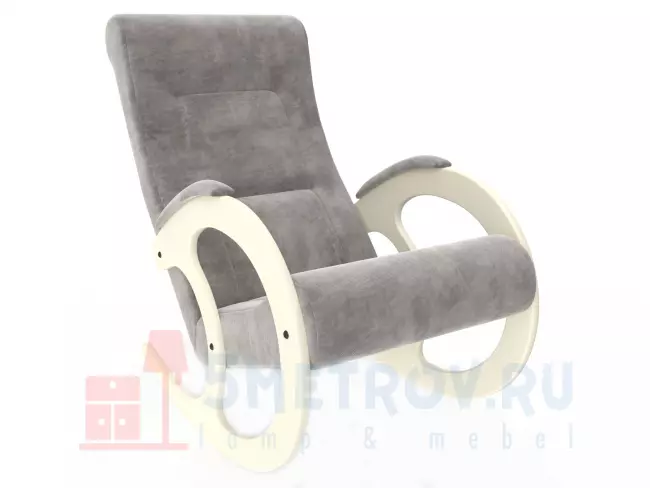 Кресло качалка Мебель Импэкс Кресло-качалка Блуа КР, венге/антрацит (велюр) 890, 1030, 580
