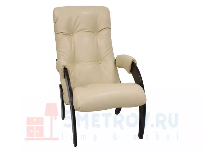 Кресло Мебель Импэкс Кресло для отдыха Комфорт Модель 61 [Иск. кожа Polaris beige] [Венге] 940, 880, 600
