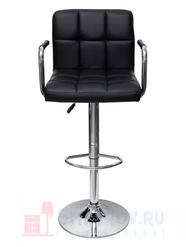 Барный стул Stool Group УТ000002372 Стул барный МАЛАВИ NEW [Черный, искусственная кожа] Черный, экокожа, 910 / 1110, 460, 510