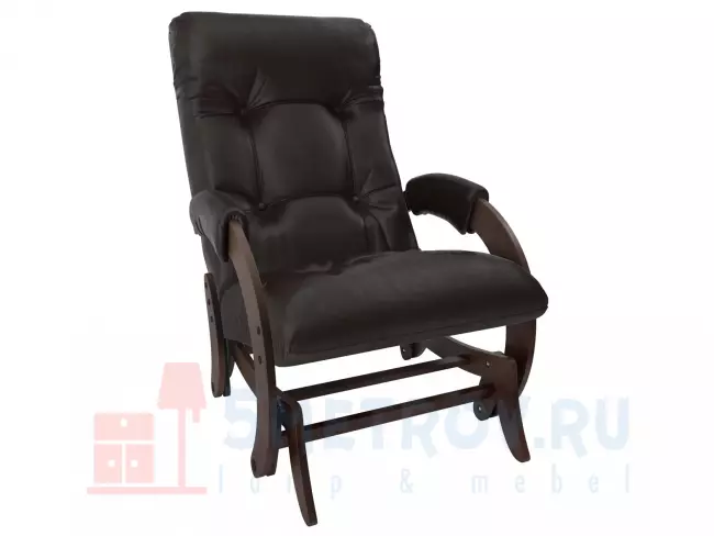 Кресло качалка Мебель Импэкс Кресло-глайдер Бергамо, венге/коричневый (велюр) 960, 890, 600