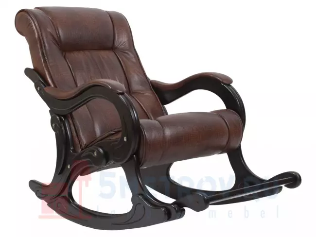 Кресло качалка Мебель Импэкс Кресло-качалка Комфорт Модель 77 [Oregon perlamutr 106, иск. кожа] [Венге] 960, 1260, 690