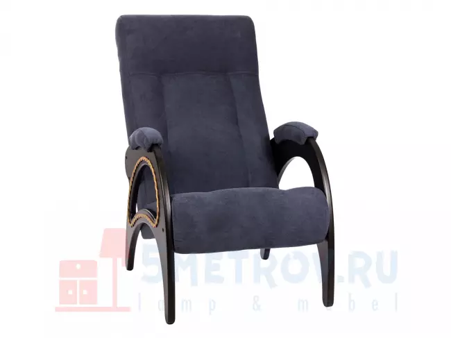 Кресло Мебель Импэкс Кресло Сиена [Verona Denim Blue, велюр] [Венге] 940, 930, 610