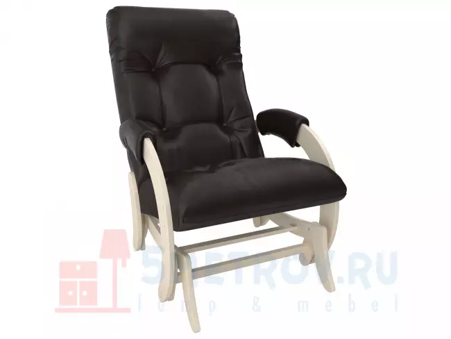 Кресло качалка Мебель Импэкс Кресло-глайдер Бергамо, орех/песочный (рогожка) 960, 890, 600