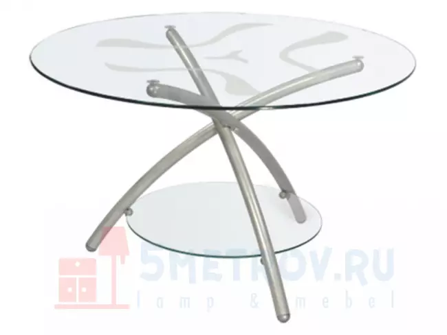 Журнальный столик Мебелик Журнальный столик Дуэт-3 [Черный / Тонированное стекло] Черный / Тонированное стекло, 500, 850, 850