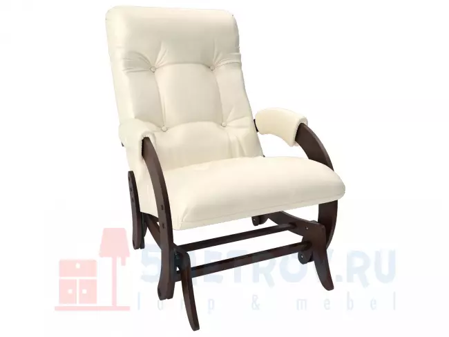 Кресло качалка Мебель Импэкс Кресло-глайдер Бергамо, венге/бежевый (экокожа) 960, 890, 600