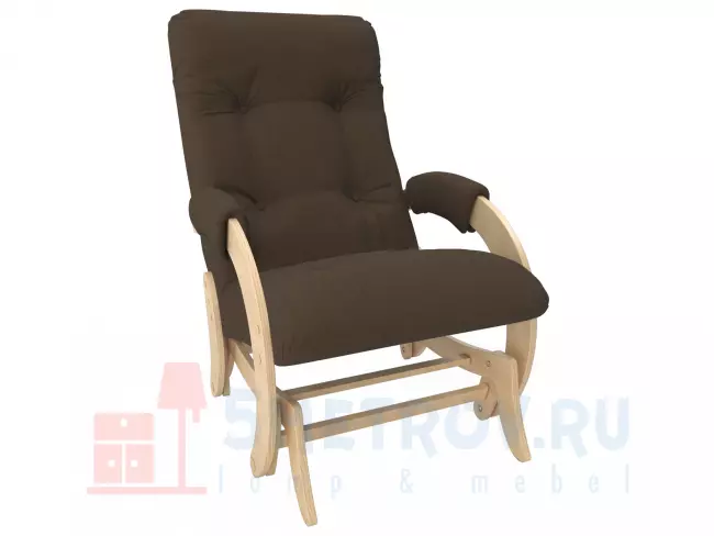 Кресло качалка Мебель Импэкс Кресло-глайдер Бергамо, венге/жемчужный (экокожа) 960, 890, 600