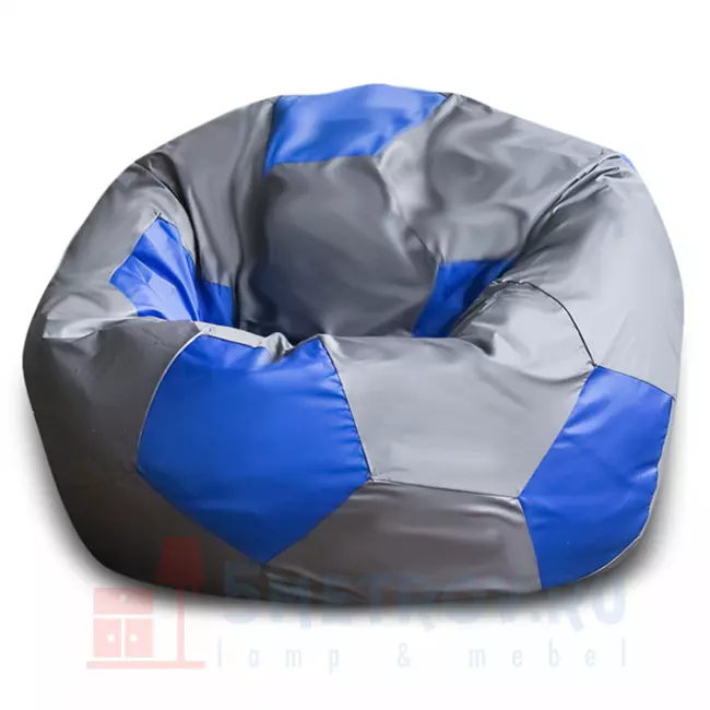 Кресло-мешок DreamBag Кресло Мяч большой Оксфорд [Бело-Голубой] Бело-синий