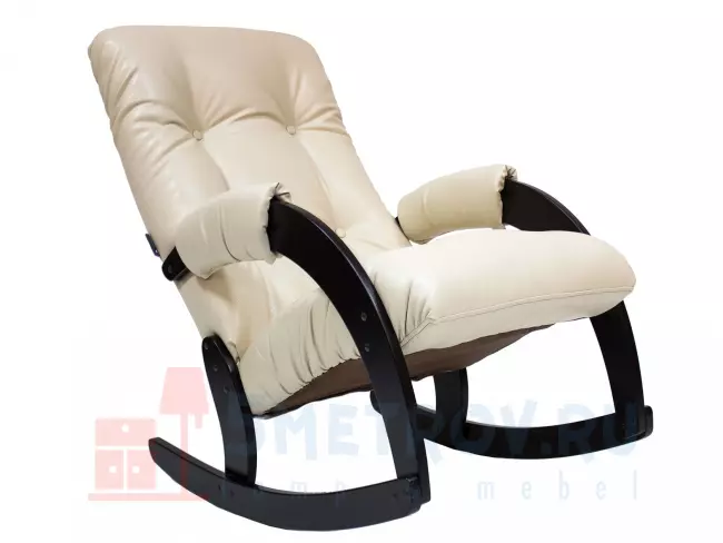 Кресло качалка Мебель Импэкс Кресло-качалка Бергамо, венге/коричневый (велюр) 870, 1030, 600