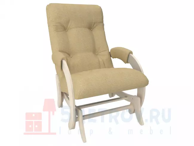 Кресло качалка Мебель Импэкс Кресло-глайдер Бергамо, дуб шампань/антрацит (велюр) 960, 890, 600