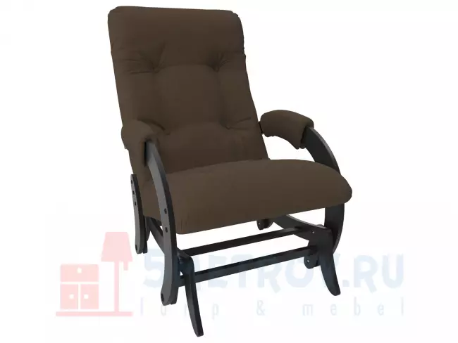Кресло качалка Мебель Импэкс Кресло-глайдер Бергамо, орех/кофейный (экокожа) 960, 890, 600