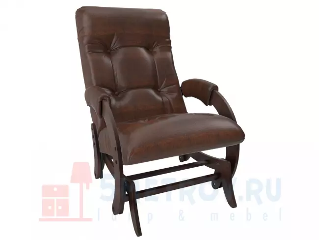 Кресло качалка Мебель Импэкс Кресло-глайдер Бергамо, орех/коричневый (велюр) 960, 890, 600