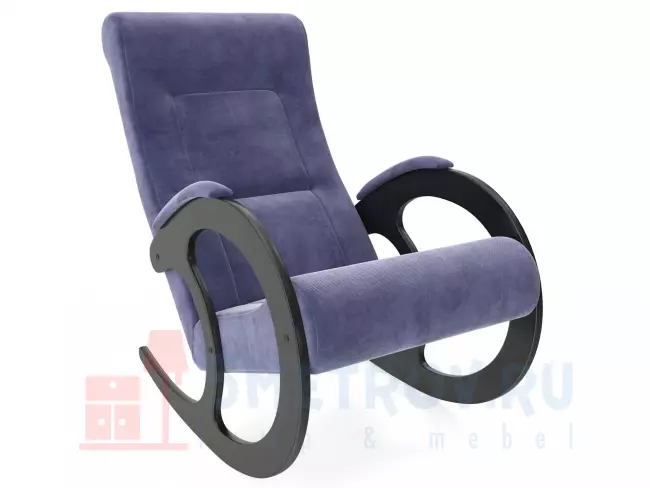 Кресло качалка Мебель Импэкс Кресло-качалка Блуа КР, венге/ваниль (велюр) 890, 1030, 580