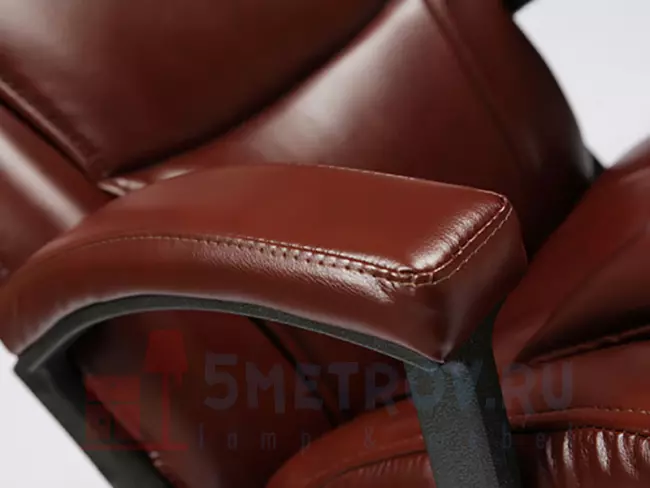  Tetchair 15018 Кресло руководителя BERGAMO CHROME, коричневый Коричневый, флок, 1260 / 1360, 470, 630