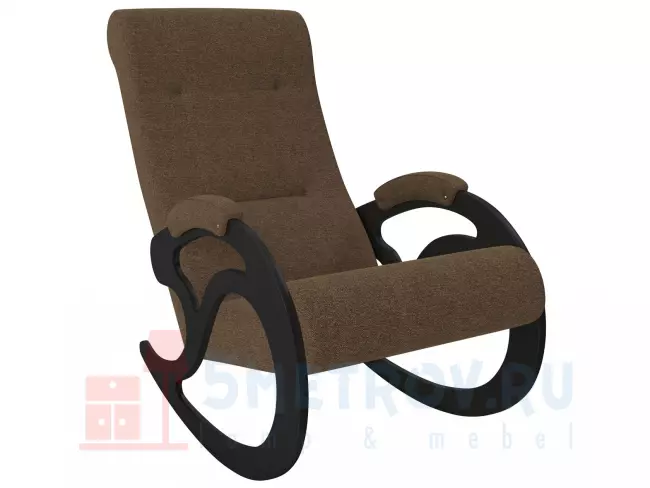 Кресло качалка Мебель Импэкс Кресло-качалка Блуа, венге/антрацит (велюр) 890, 1080, 600
