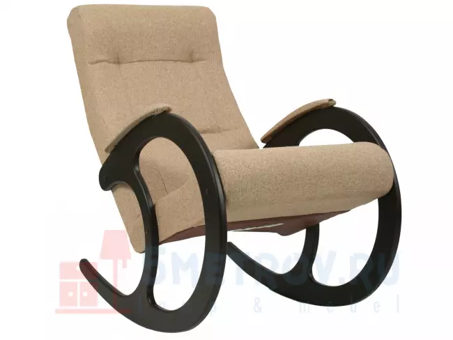 Кресло качалка Мебель Импэкс Кресло-качалка Блуа КР, венге/серебристый (велюр) 890, 1030, 580