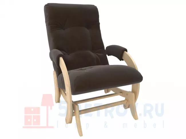 Кресло качалка Мебель Импэкс Кресло-глайдер Бергамо, венге/коричневый (экокожа) 960, 890, 600