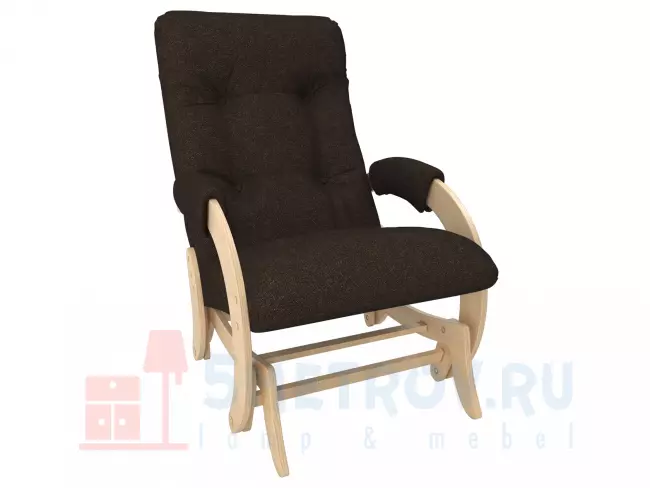 Кресло качалка Мебель Импэкс Кресло-глайдер Бергамо, орех/кофейный (экокожа) 960, 890, 600