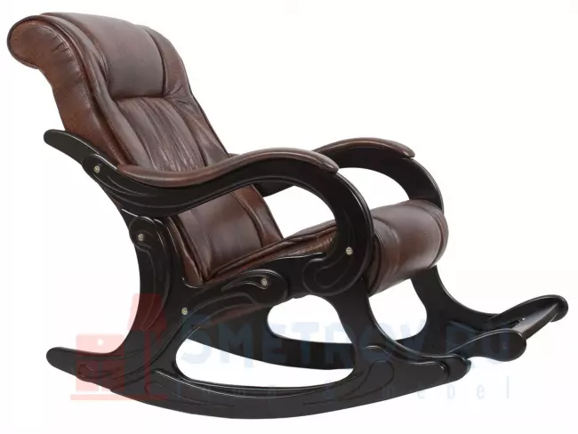 Кресло качалка Мебель Импэкс Кресло-качалка Комфорт Модель 77 [Verona Antrazite Grey, велюр] [Венге] 960, 1260, 690