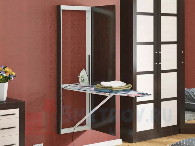  ТриЯ ТД 901.16 Панель с зеркалом со встроенной гладильной доской Тип-1, венге цаво Венге Цаво, 1610, 85 / 1340, 498