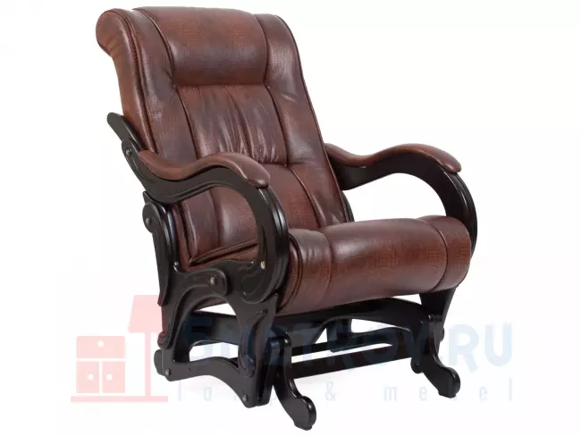 Кресло качалка Мебель Импэкс Кресло-глайдер Амальфи, венге/коричневый (велюр) 1000, 980, 690