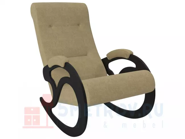Кресло качалка Мебель Импэкс Кресло-качалка Блуа, венге/песочный (рогожка) 890, 1080, 600