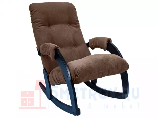 Кресло качалка Мебель Импэкс Кресло-качалка Бергамо, венге/зеленый (велюр) 870, 1030, 600